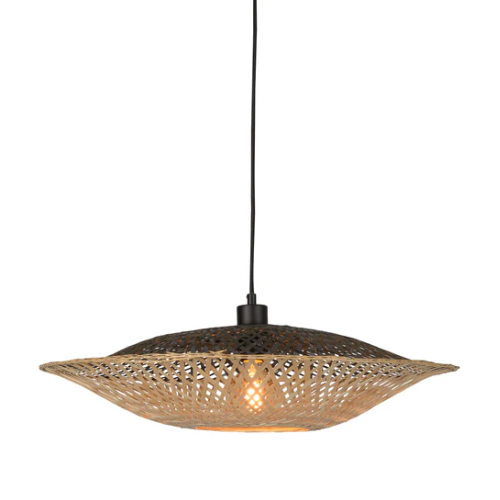 Hanglamp Kalimantan bamboe plat dia.60xh.15cm, M